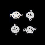 10pcs Smiley Pendant Stainless Steel for DIY Jewelry DZ-3014