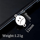 10pcs Smiley Pendant Stainless Steel for DIY Jewelry DZ-3014