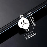 10pcs Smiley Pendant Stainless Steel for DIY Jewelry DZ-3014