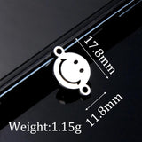 10pcs Smiley Pendant Stainless Steel for DIY Jewelry DZ-3014