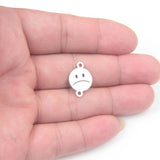 10pcs Smiley Pendant Stainless Steel for DIY Jewelry DZ-3014