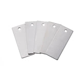 10Pcs Stainless Steel Rectangle Metal Stamping Bar Charms Pendants