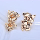 4PCS 24x15MM 24K Brass Flower Charms Pendants DIY Jewelry