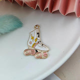 10pcs Lightning Roller Skates Charms for DIY Jewelry Making
