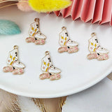 10pcs Lightning Roller Skates Charms for DIY Jewelry Making