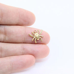 5pcs Stainless Steel High Fishtail Spider Charms DIY Jewelry Unfading 2 Colors