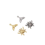 5pcs Stainless Steel High Fishtail Spider Charms DIY Jewelry Unfading 2 Colors