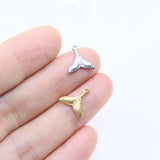 5pcs Stainless Steel High Fishtail Spider Charms DIY Jewelry Unfading 2 Colors
