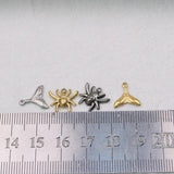 5pcs Stainless Steel High Fishtail Spider Charms DIY Jewelry Unfading 2 Colors