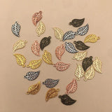 100PCS Tibetan Alloy Leaf Charm Jewelry Making Accessories
