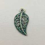 100PCS Tibetan Alloy Leaf Charm Jewelry Making Accessories