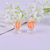 12pcs Ice Cream Cup Resin Charms for Earring DIY