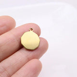 5pcs 15mm Stainless Steel Letters Women Charm Pendant DIY Necklace