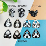 10pcs Punk Tarot Card Enamel Charms for DIY Jewelry Making
