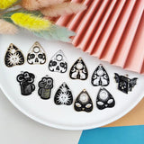 10pcs Punk Tarot Card Enamel Charms for DIY Jewelry Making