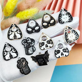 10pcs Punk Tarot Card Enamel Charms for DIY Jewelry Making