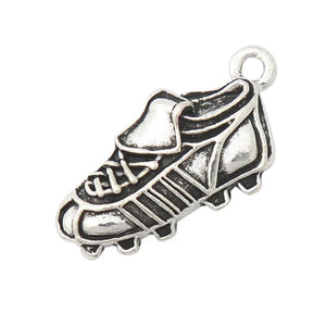 Alloy Sporty Soccer Shoe Charms For Kids 12*24mm 20pcs