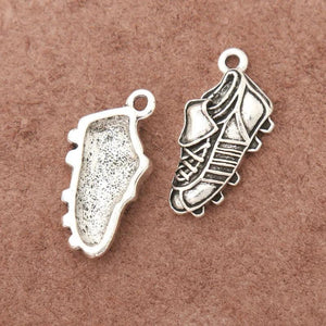 Alloy Sporty Soccer Shoe Charms For Kids 12*24mm 20pcs