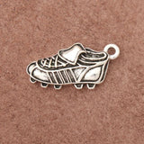Alloy Sporty Soccer Shoe Charms For Kids 12*24mm 20pcs