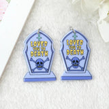 12Pcs Pastel Goth Coffin Charms Acrylic Tombstone Pendant