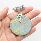 Agate Shell Round Pendant for DIY Jewelry Making
