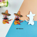 10pcs/pack Cartoon Hawaiian Guitar Charms For DIY Jewelry Making