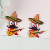 10pcs/pack Cartoon Hawaiian Guitar Charms For DIY Jewelry Making
