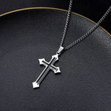 Jesus Cross Pendant Necklace Goth Jewelry Accessories