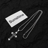 Jesus Cross Pendant Necklace Goth Jewelry Accessories