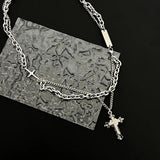 Jesus Cross Pendant Necklace Goth Jewelry Accessories