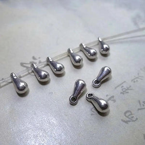 100pcs Water Drop Charms 7x3mm Tibetan Silver DIY Jewelry Making