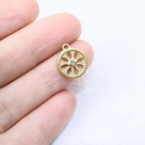 5pcs Stainless Steel High Sun Charms Pendant DIY Necklace Earrings Bracelets