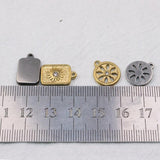 5pcs Stainless Steel High Sun Charms Pendant DIY Necklace Earrings Bracelets