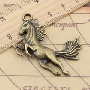 10pcs Horse Charms 51x32mm Bronze Silver Pendants DIY Craft