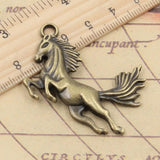 10pcs Horse Charms 51x32mm Bronze Silver Pendants DIY Craft