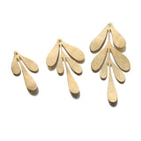 10pcs Brass Feather Leaf Charms Pendant for DIY Jewelry Findings