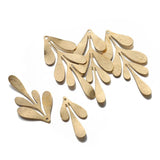 10pcs Brass Feather Leaf Charms Pendant for DIY Jewelry Findings