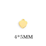 20PCS 4x5MM Brass Heart Charms Pendants DIY Jewelry Findings