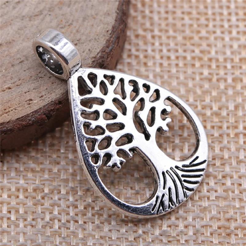 10pcs Life Tree Charms Antique Silver for Jewelry Making DIY Findings