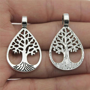 10pcs Life Tree Charms Antique Silver for Jewelry Making DIY Findings