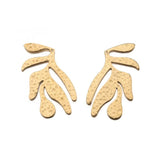 10Pcs Raw Brass Matisse Leaf Charms for DIY Earrings
