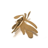 10Pcs Raw Brass Matisse Leaf Charms for DIY Earrings