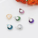30pcs Ocean Shell Charms With Pearl 12*15mm DIY Jewelry Accessories