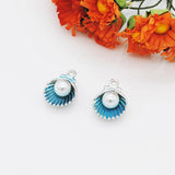 30pcs Ocean Shell Charms With Pearl 12*15mm DIY Jewelry Accessories
