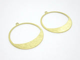 20pcs Brass Charms, Moon Circle Pendant, Earring Accessories