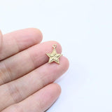 5pcs Stainless Steel Star Key Charms Pendant DIY Jewelry Unfading