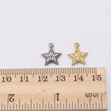 5pcs Stainless Steel Star Key Charms Pendant DIY Jewelry Unfading