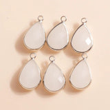 10pcs Water Drop Charms Pendants DIY Crystal Jewelry Findings