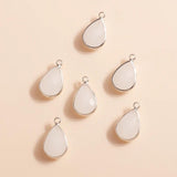 10pcs Water Drop Charms Pendants DIY Crystal Jewelry Findings