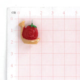 10pcs Strawberry Snail Resin Earring Charms for DIY Jewelry